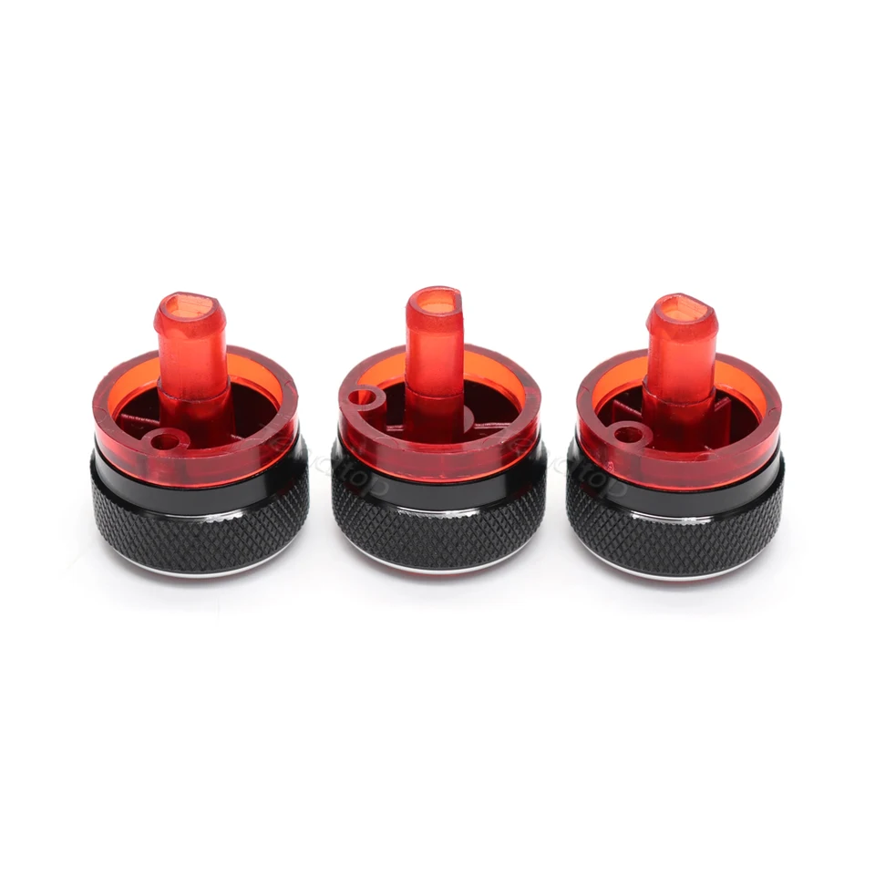 Akozon 3 Manopole Climatizzatore Auto In Metallo+ABS - Sostituzione Per Peugeot 206/207, Citroen C2, Xsara Picasso