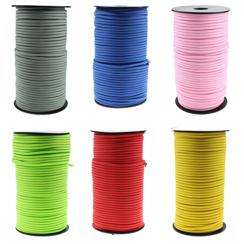 7 ядер Paracord 100 м веревка 4 мм открытый многоцветный парашют тяга спасательная