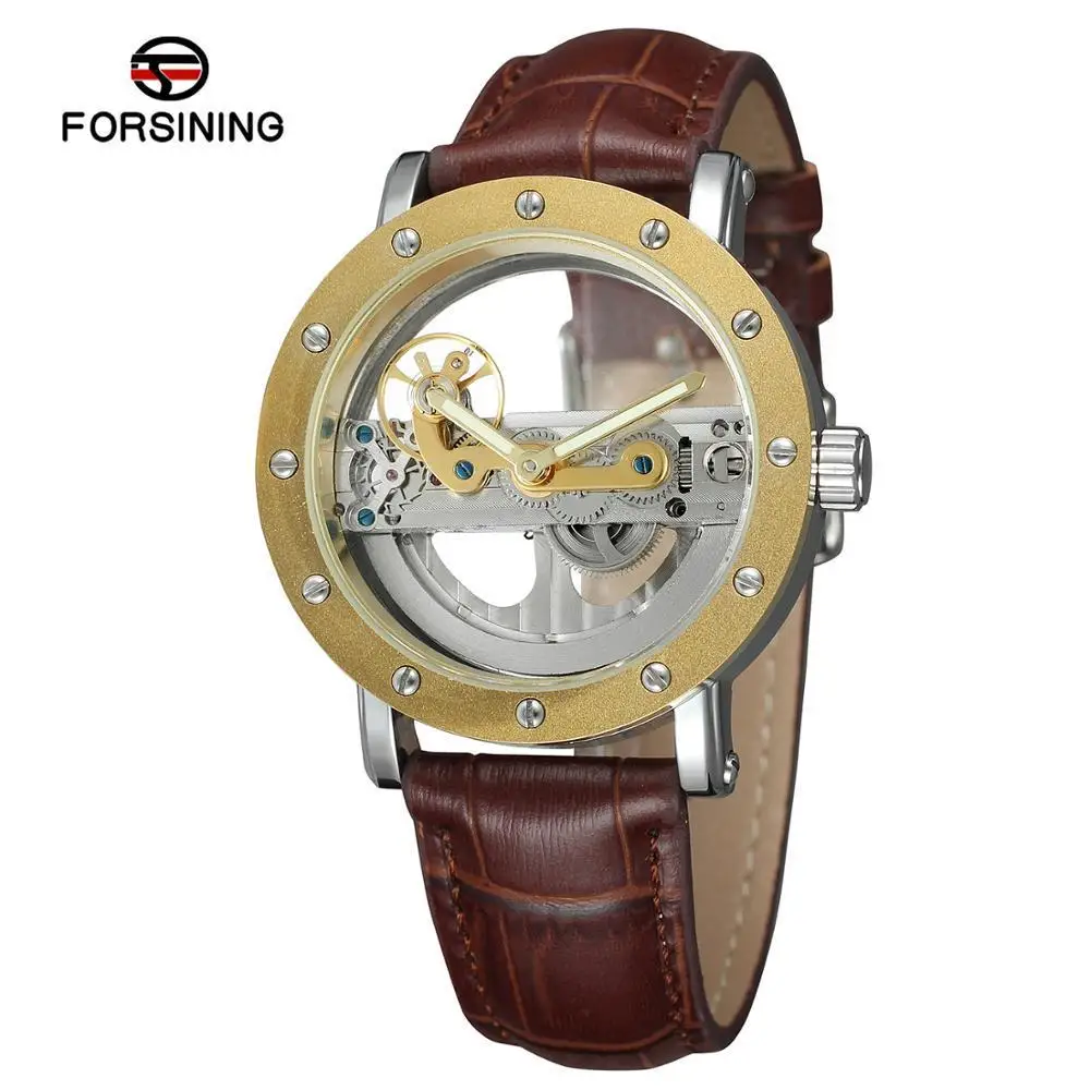 

Forsining Mechanical Wrist Watch Stylish Two-Sided Hollow out MEN'S Watch Tourbillon Analog Watch MEN'S Watch