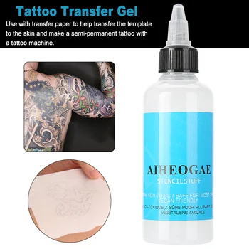 

90ml Quick Drying Body Art Stencil Primer Home Salon Beginners Long Lasting Portable Arms Tattoo Transfer Gel Print Cream Safety