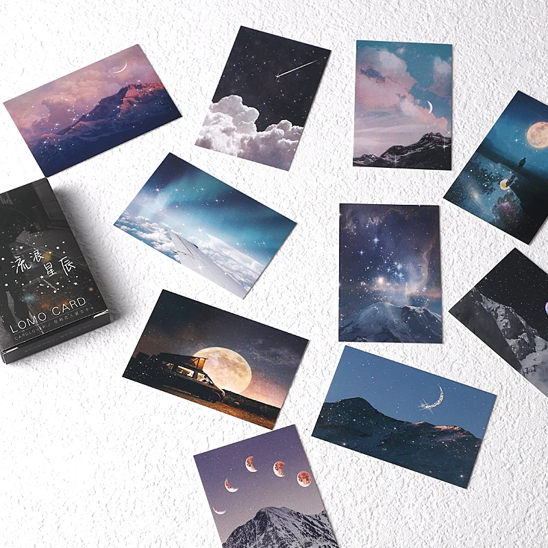 28 листов/набор странствующие звезды Lomo карты звездное небо мини открытка рождественские подарки