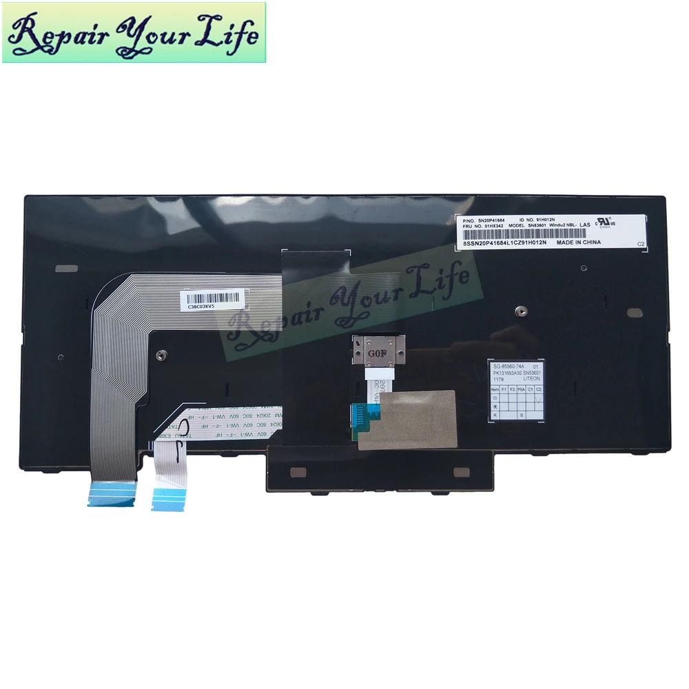 Клавиатура для ноутбука lenovo ThinkPad T470 T480 LA Стандартный латинский клавиатура 01HX342 SN53601 SN20P41684