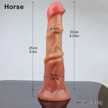 Soft Silicone Horse Dildo Suction Cup Cock Lesbian Masturbators Cheap Monster Art Penis Anal Plug Adult Sex Toy for Men Women 4