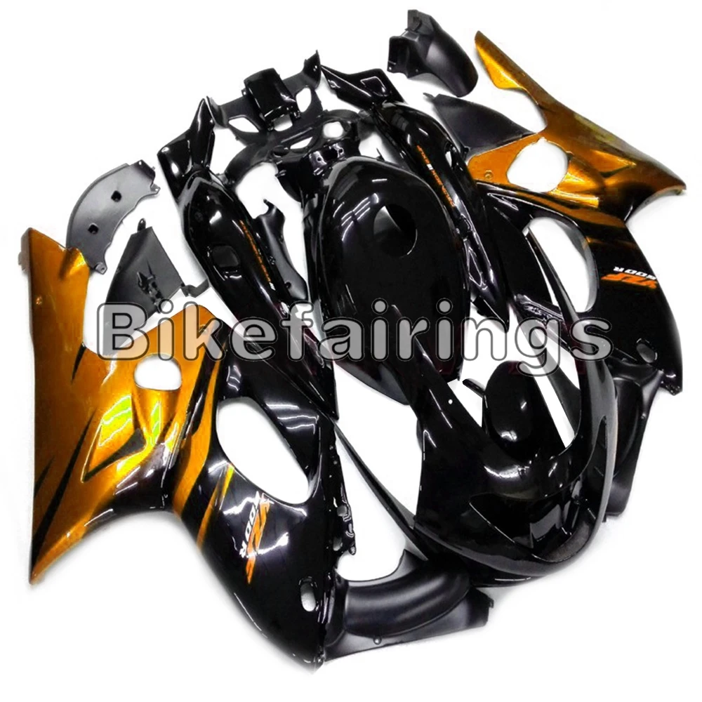 Золотистый и черный мотор капоты для Yamaha YZF600R Thundercat 1997 98 99 00 01 02 03 04 05 06 2007 впрыска ABS Полный панелей