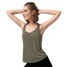 Лето Новое однотонное на лямке сексуальная одежда для йоги слинг Бег жилет женские для фитнеса дышащий жилет