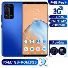P45 Pro+ Smartphone 1+8G 6.1 Inch Android Smart Phone Ultra-Thin Large Screen Full Screen Frequency Dual Card Dual Standby