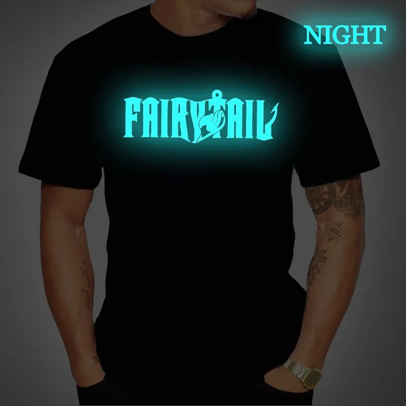 Fairy Tail Anime Luminous Men's Personality Summer Fashion T-Shirt Men's Short Sleeve T-Shirt Casual Top T-Shirt Fairy Tail Anime Luminous Men's Personality Summer Fashion T-Shirt Men's Short Sleeve T-Shirt Casual Top T-Shirt