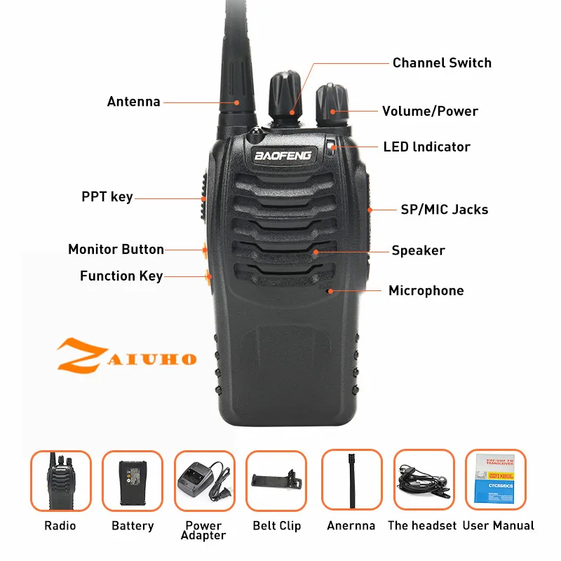 Baofeng BF 888S иди и болтай Walkie Talkie “иди 888s UHF 5 Вт 400 470 МГц BF888s H777 дешево двухстороннее