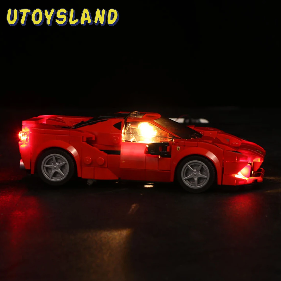 Конструктор со светодиодной подсветкой для скоростных чемпионов Ferrari F8 Tributo 76895