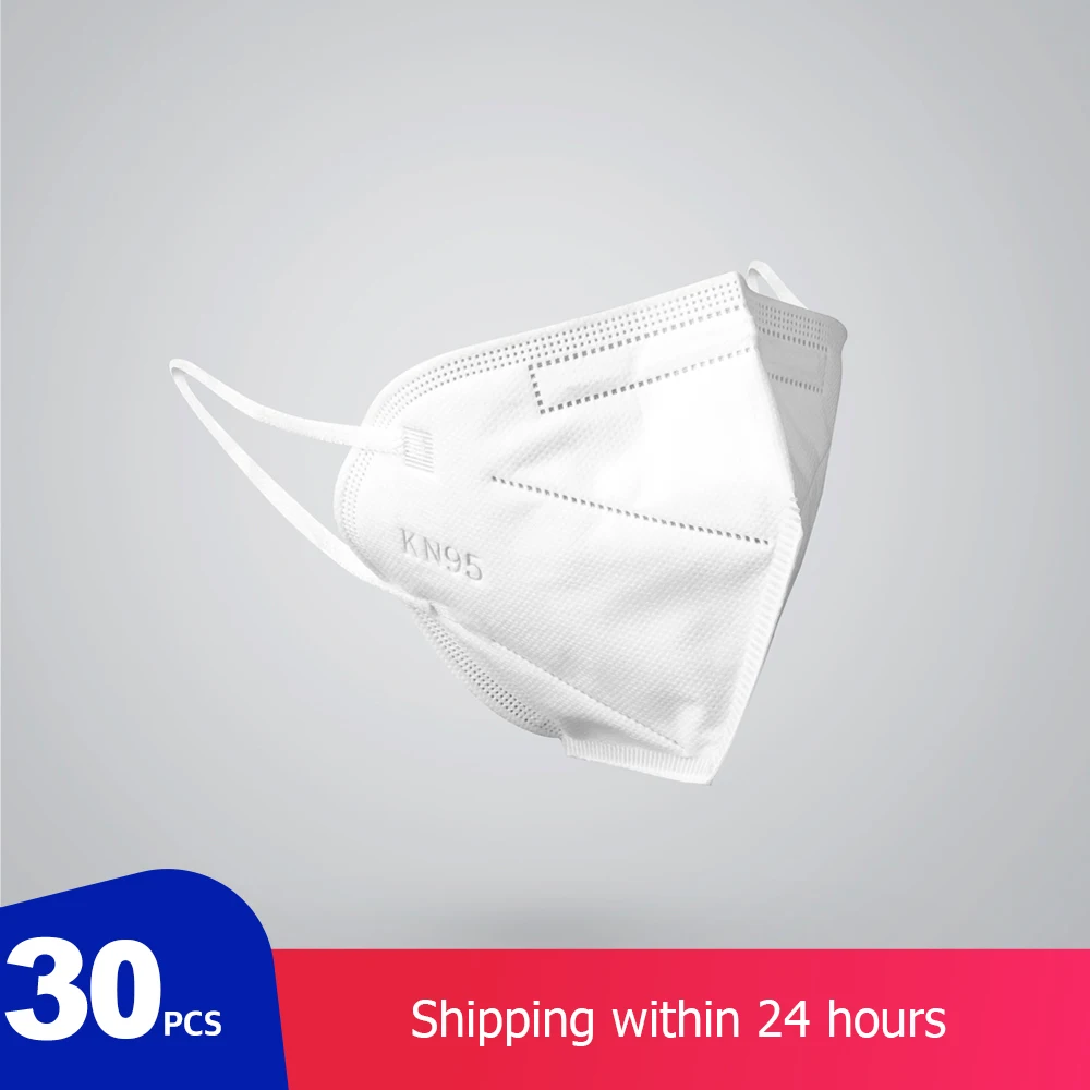 

30 pcs KN95 CE Certification Face Mask N95 FFP3 Mouth Mask Anti Smog Strong Protective than FFP2 KF94 MAGGCE