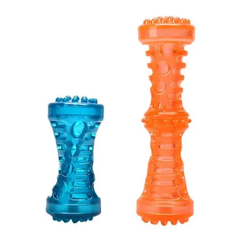 

Pet Dog Toys Strong Bite-resistant Bone Molar Stick Orange Squeaky Toy Rubber Chewing Funny Toy