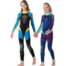 Стильный женский костюм для подводного плавания, детский цельный костюм для дайвинга из неопрена, гидрокостюм для подводного плавания, костюм для серфинга