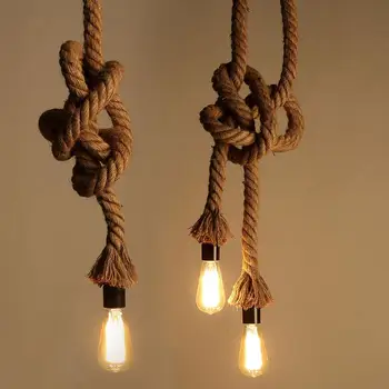 

Pendent Light Lampshade with Rope Industrial Vintage Innovative Lampshade for Bar Cafe Restaurant Decoration