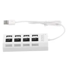 

High Speed 4 Port USB 2.0 External Multi Expansion Hub ON OFF for Switch