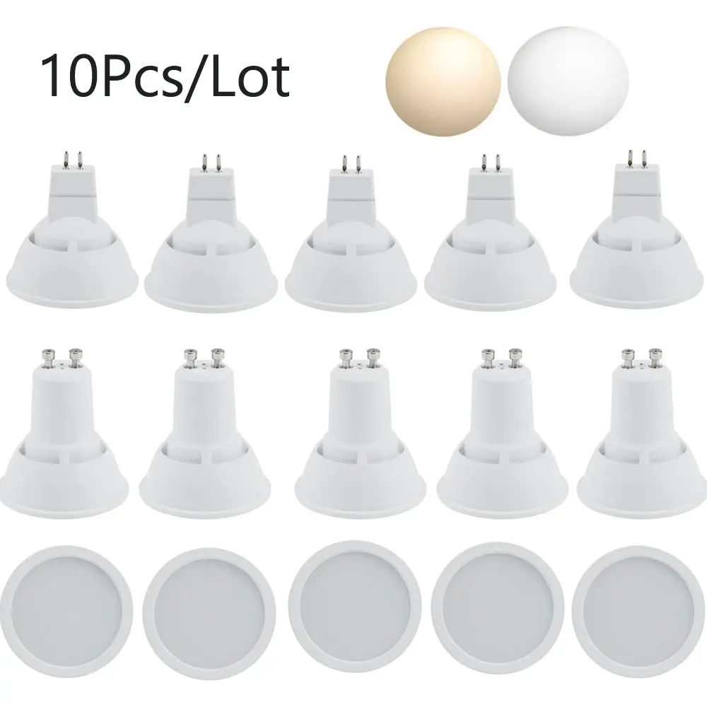 10X затемнения светодиодный прожекторы GU10 MR16 10 Вт AC 220V 5730 SMD Спальня настольная