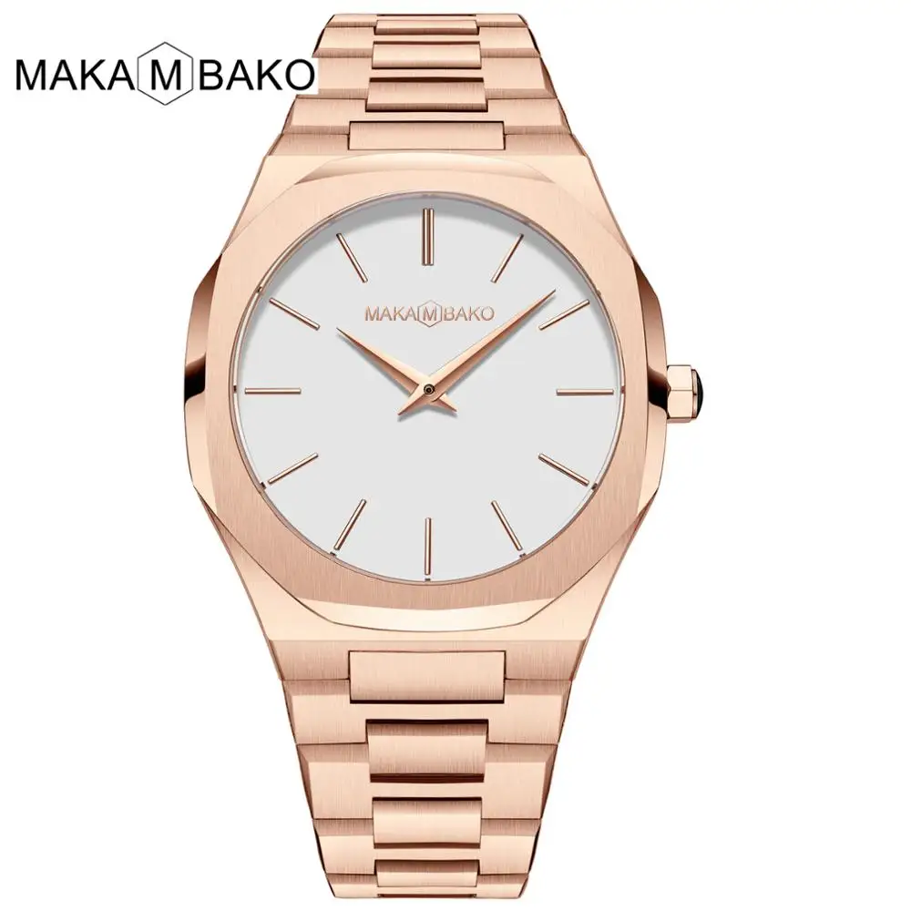 

2020 New Arrival Japan Mov't Rose Gold Top Brand Luxury Simple Design 30m Waterproof Fashion Rose Gold Steel Watches for Women