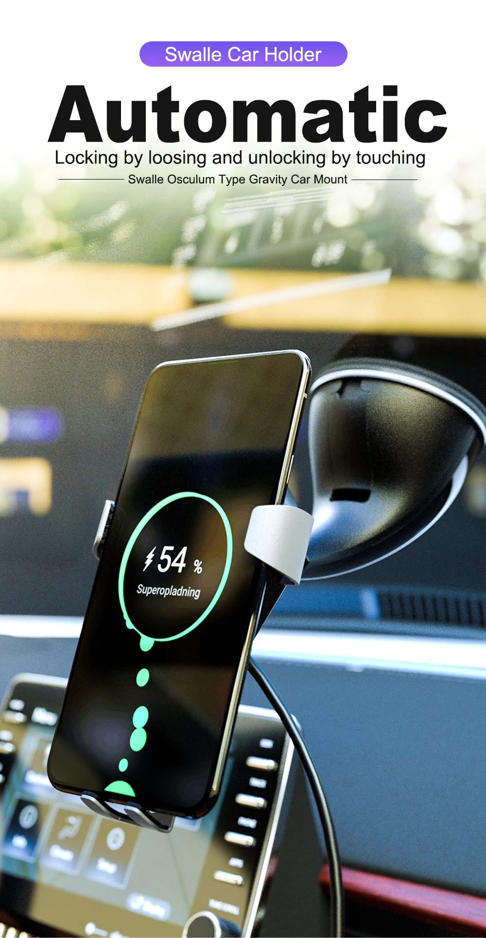 Автомобильный держатель Swalle для телефона в автомобиле, крепление на вентиляционное отверстие, крепление без магнита, держатель для мобильного телефона, gps подставка для iPhone XS MAX, Xiaomi, huawei