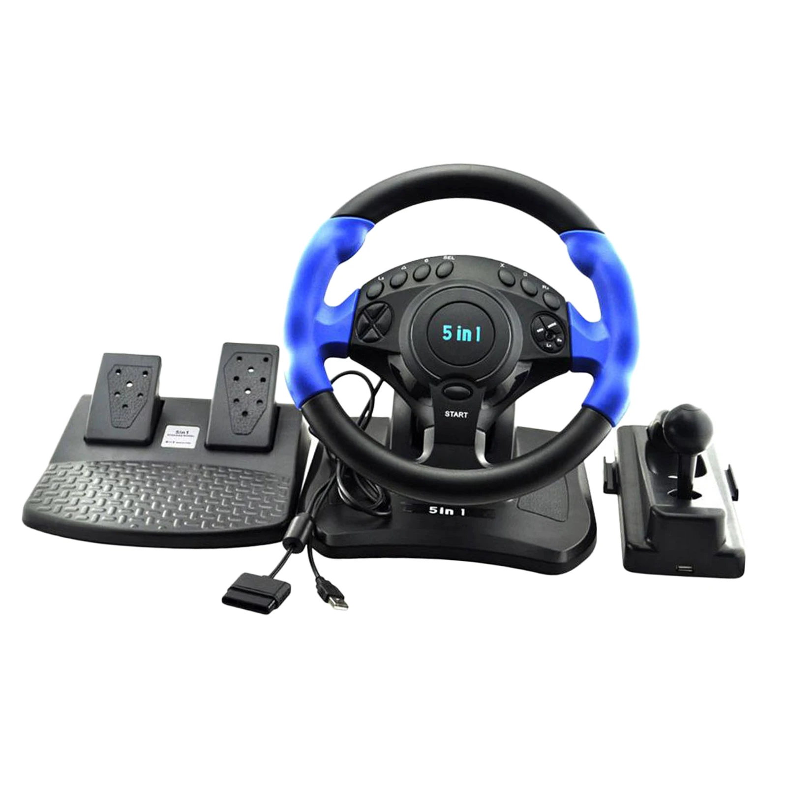 Car Racing Game Steering Wheel Pedals Kit Driving Simulator for PS4/PS3