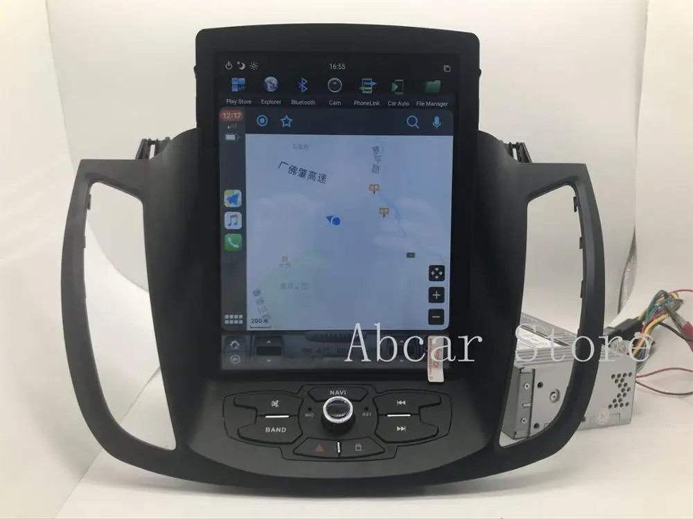 Автомобильный dvd плеер 10 4 дюйма в стиле Tesla Android 9 0 GPS навигация для FORD Kuga 2013 2020