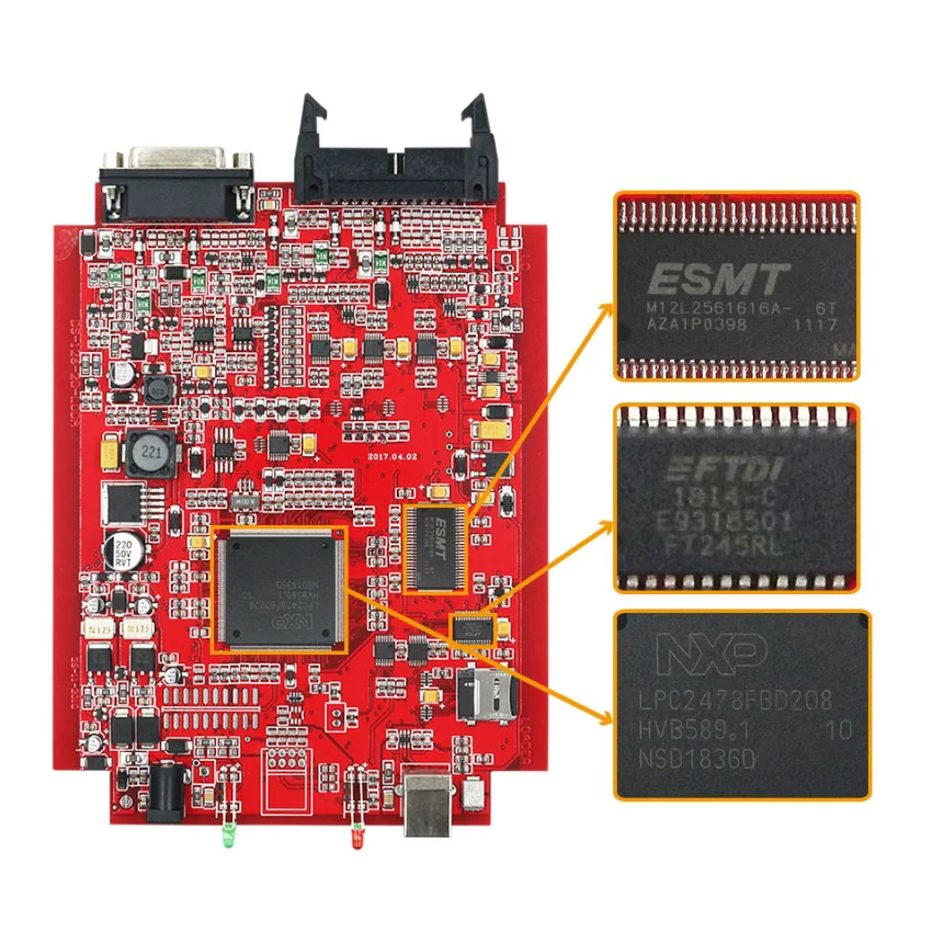 KTAG V7.020 красный PCB ECU программирование V7.020 KTM100 KTAG ECU программирование Инструмент мастер программного обеспечения V2.23 с неограниченным маркером