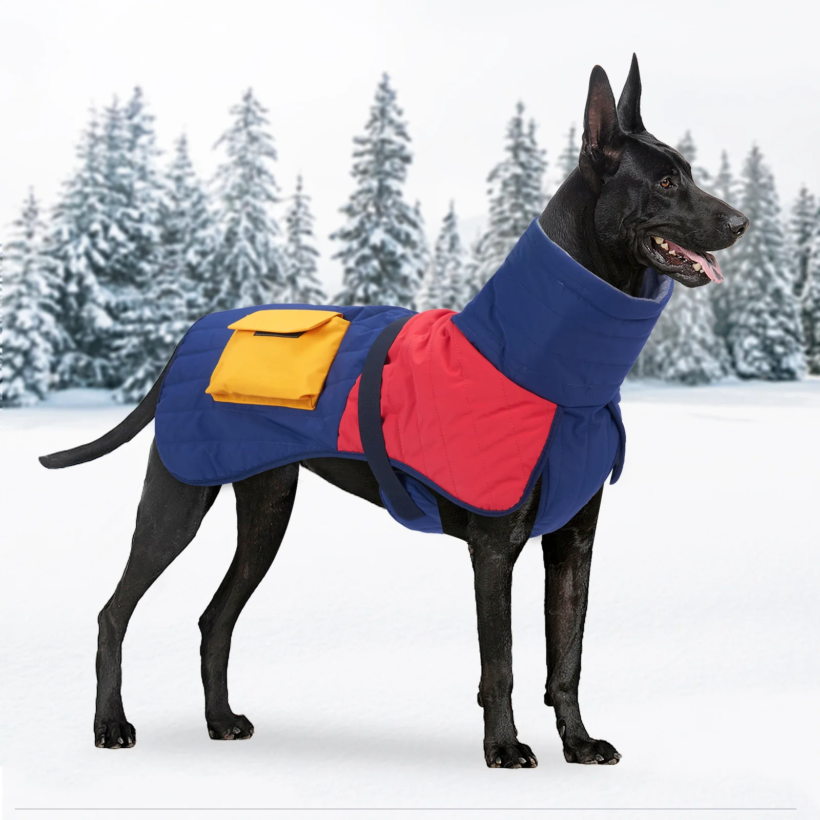 

Winter Large Dog Clothes Thick Warm Doberman German Shepherd Medium Large Dogs Cotton-padded Clothes Down Jacket Pet Supplies