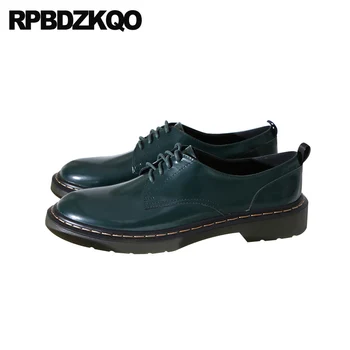 

green designer shoes china patent leather female luxury chinese women flats ladies genuine black oxfords lace up round toe 2019
