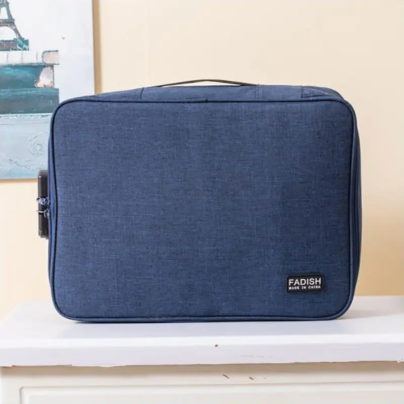 Multifunctional cationic document storage bag travel ID passport finishing package waterproof organizer men's cosmetic bag - Цвет: Бежевый