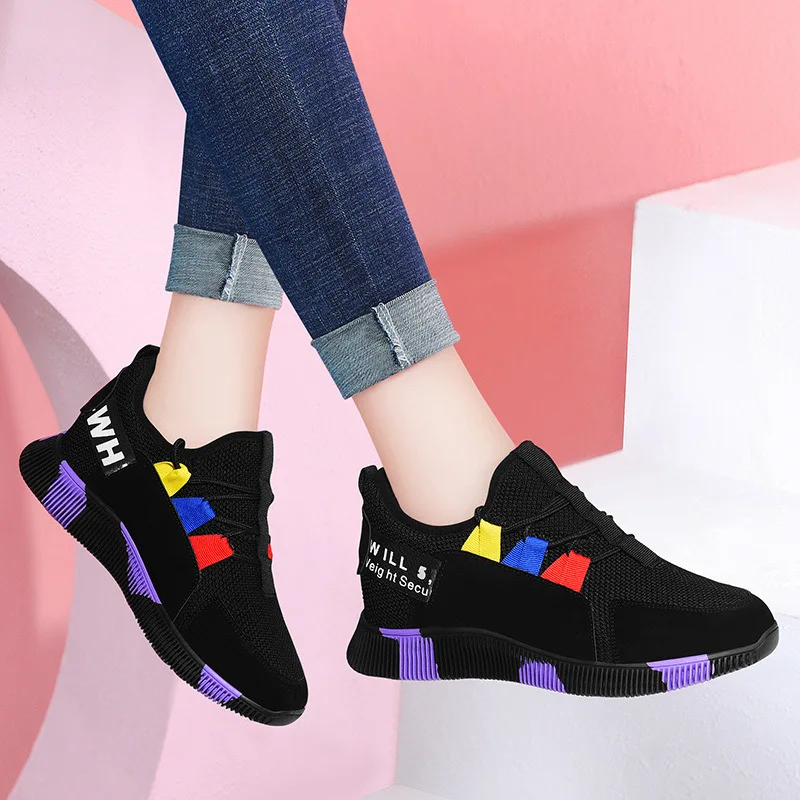 

Neb angel Elevator Athletic Shoes Women's INS Versatile Fashion 2019 Autumn New Style Fly Weaver Shoes Korean-Style Shoes Sub-