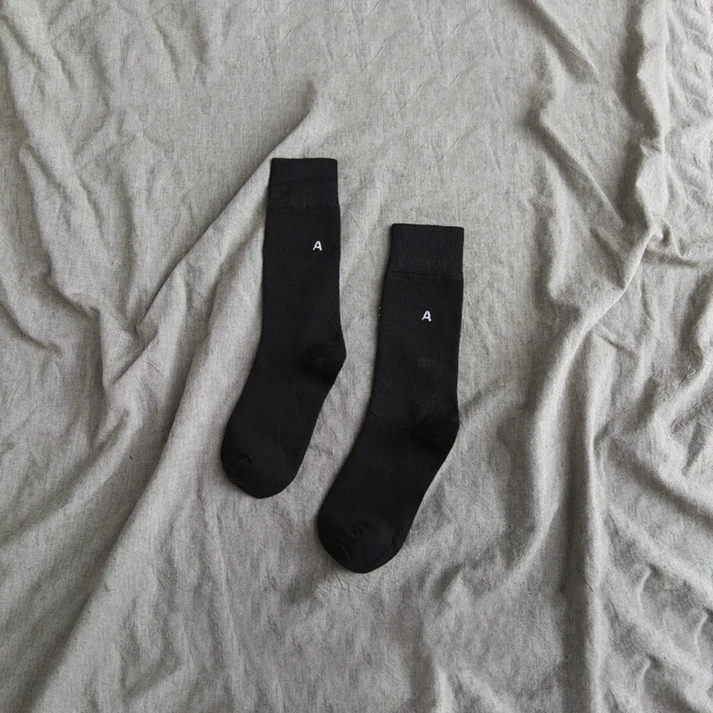 Harajuku/10 вязанных носков без пятки с буквами для мальчиков, крутые радужные носки унисекс для женщин и мужчин, разноцветные хлопковые зимние носки для девочек - Цвет: A
