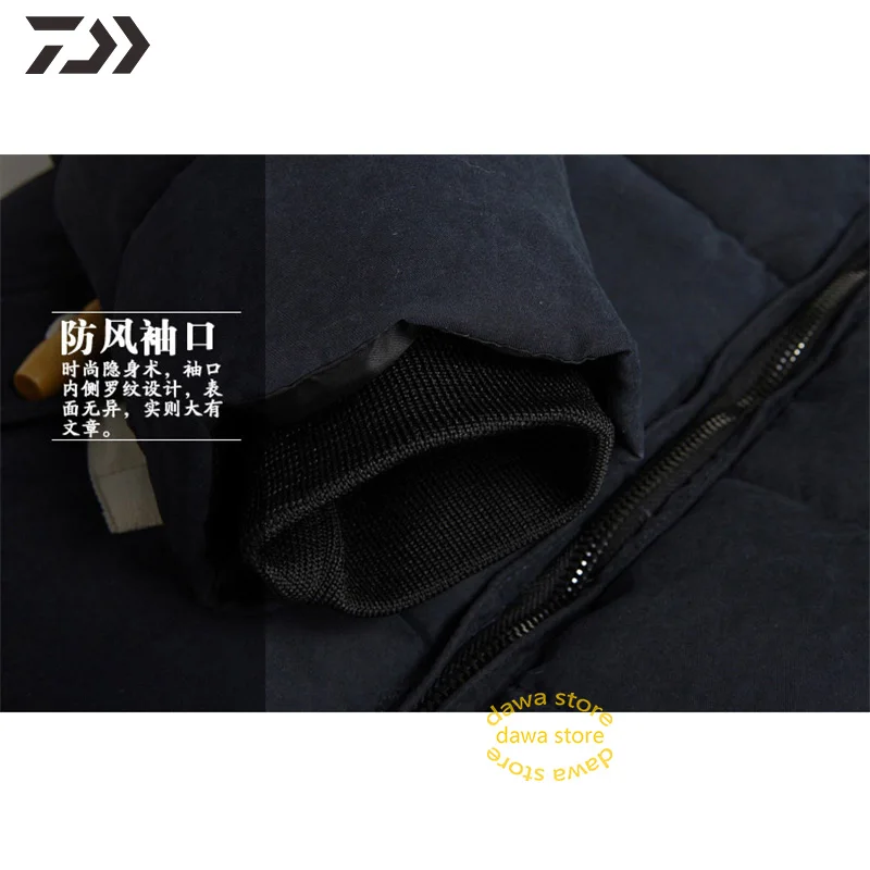 Daiwa Рыбацкая Куртка Теплая мужская Толстая хлопковая одежда с капюшоном для рыбалки ветрозащитная одежда для кемпинга для рыбалки