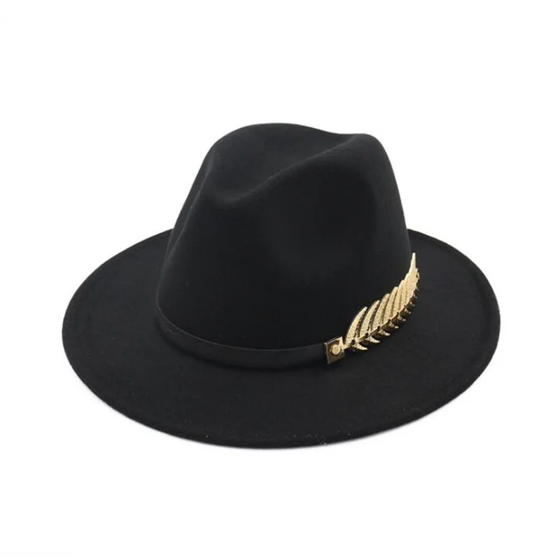 Шляпа Fedora, модная женская элегантная Зимняя шерстяная фетровая шляпа, широкополая британская Шляпа Fedora, винтажная джазовая шляпа H3