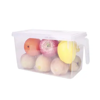 

Refrigerator Storage Box Transparent Plastic Kitchen Fruit Egg Box Stacking Storage Box With Lid Refrigerator Storage