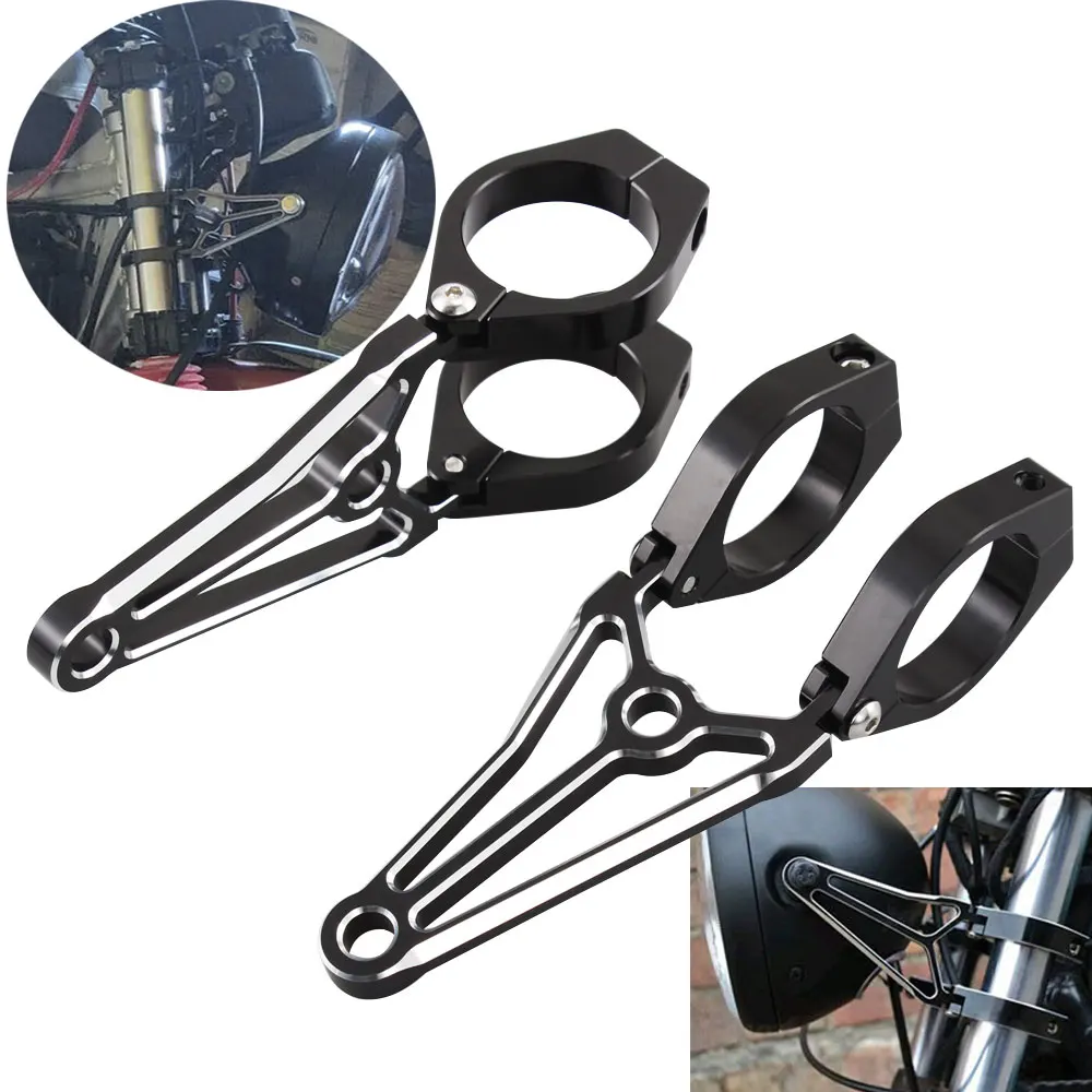 Головной светильник кронштейн для Harley Honda Kawasaki Кафе Racer на заказ мотоцикл 39 мм головной светильник кронштейн вилка Поворотный Светильник