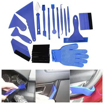 

21pcs/set Car Vinyl Wrap Tools Universal Car Window Sticker Tool Install Film Squeegee Vinyl Scraper Auto Scraper Tint Wind X4I0