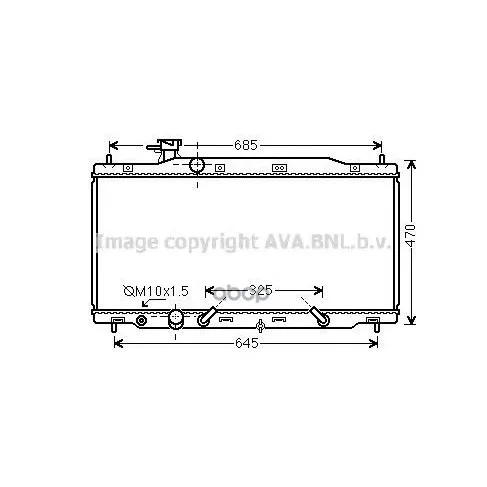 Радиатор Системы Охлаждения Honda: Cr-V Iii(Re) 2.4/2.4 I-Vtec 4wd 06- Ava арт. HD2269