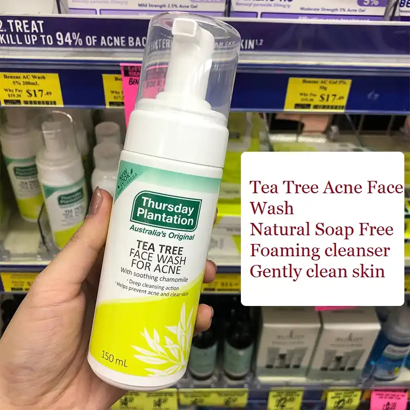 Thursday Tea Tree Soap Free Face Wash Foaming Deep Cleansing Makeup Pimple Acne Treatment Clearer Fresher Healthier Skin Vegan Clean Skin Foam Cleanseracne Face Wash Aliexpress