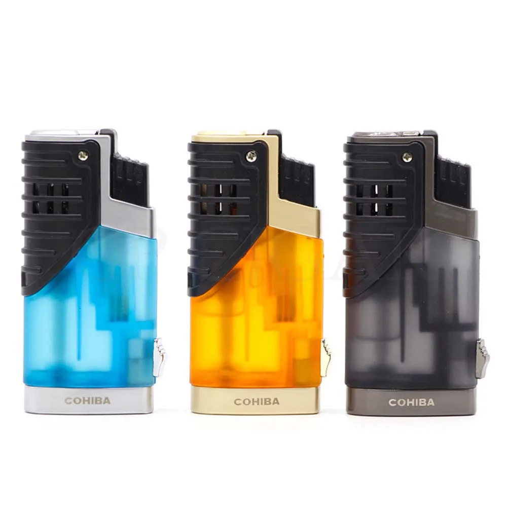 Гаджеты для сигар COHIBA пластиковые зажигалки на Бутане многоразовая Зажигалка