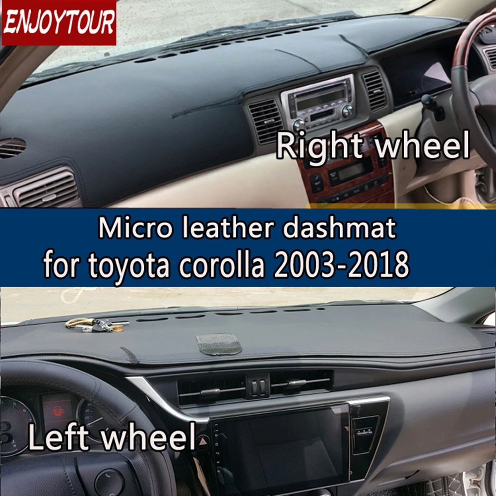 Leather Dashmat Dashboard Cover Accessories Pad Dash Mat Sun Shade Carpet  For Toyota Corolla axio altis Auris Fielder 2003-2018 AliExpress