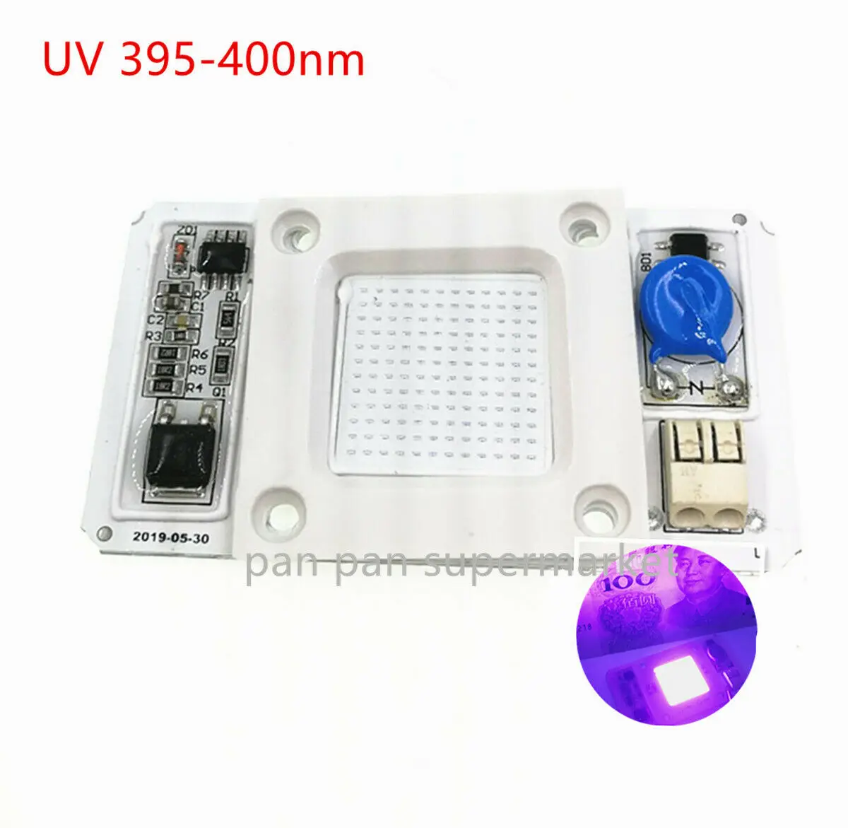 50 Вт 220 В COB UV 395nm Ультрафиолетовый фиолетовый светодиодный светильник для