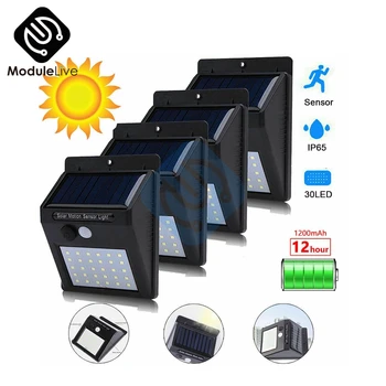 

Solar LED Human Body PIR Sensor Motion Induction Waterproof Light Lamp 30LED On Off Control For Garden Yard Outdoor Wall light