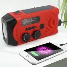 Аварийный SOS сигнал Погоды Радио ручной Солнечный мощный светодиодный фонарик наружный инструмент NK-Shopping