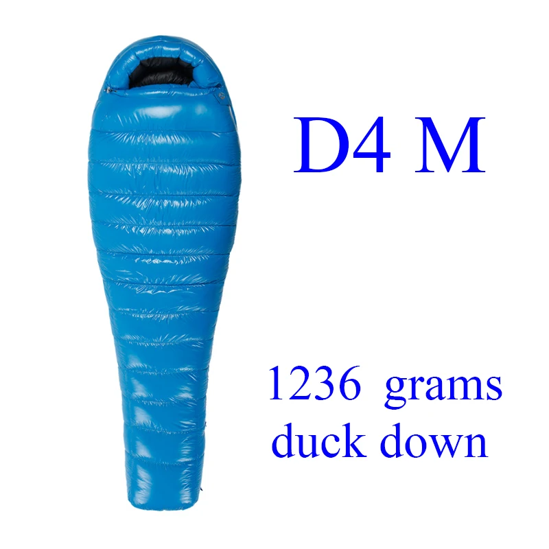 D4 M Blue Aegismax D2/D3/D4/D5 открытый белый утиный пух Зимний Мумия спальный мешок UL серии - Цвет: D4 M Blue