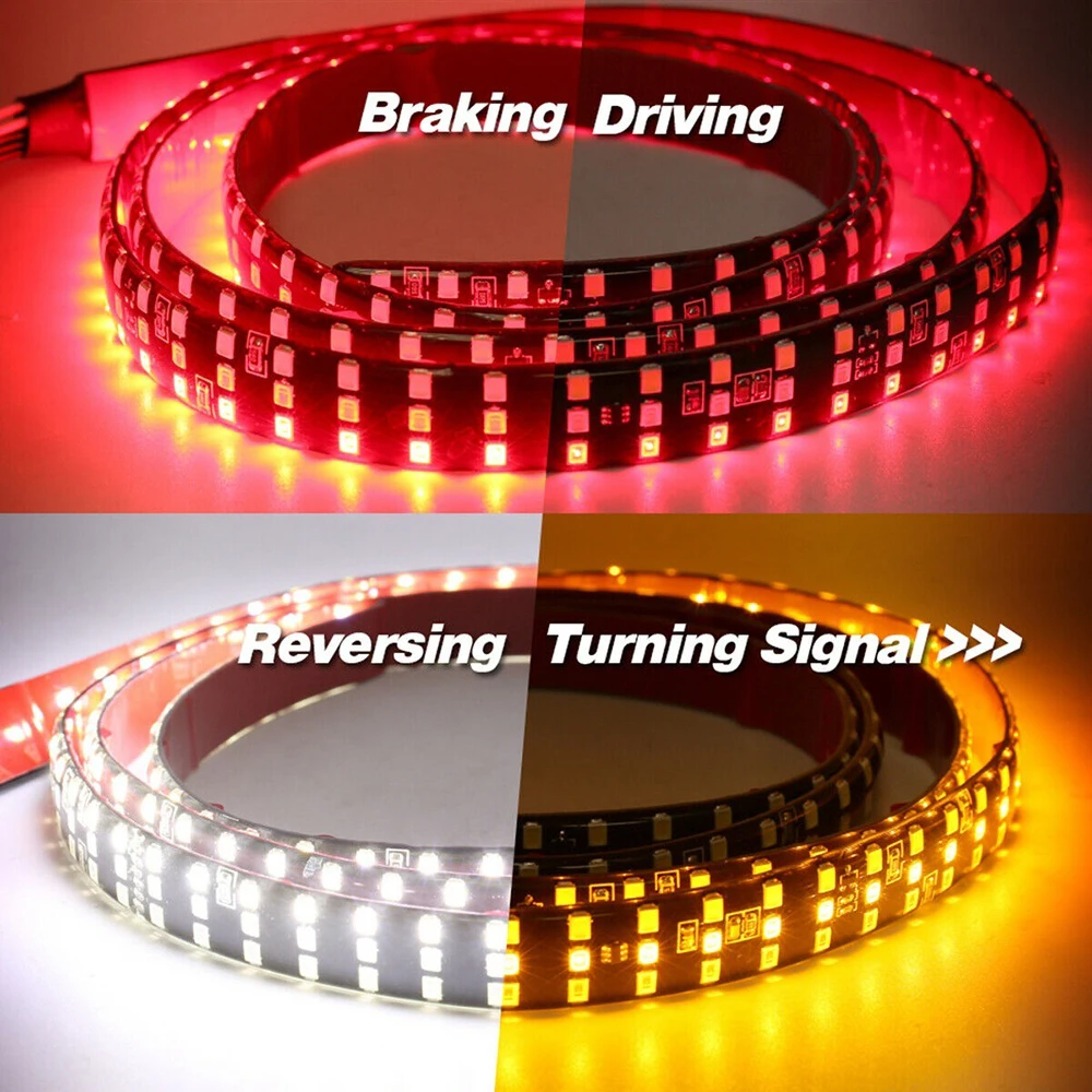 Автомобильный светильник светодиодный прицеп пикап тормозной светильник s 3 в 1 неоновый Halo кольцевой задний тормоз Стоп-сигнал светильник