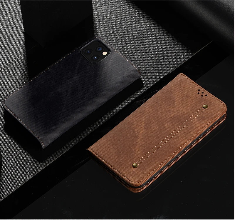 Винтажный джинсовый Магнитный чехол для Xiaomi Redmi Note 8T 10 7 6 Pro, кожаный чехол-книжка с бумажником для Xiaomi Redmi 9 CC9 8A 7A 9 T, чехол s