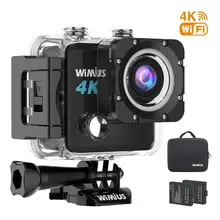 Wimius L2 HD 4K камера для шлема ультра 12MP 1080p Экшн-камера 40 м Водонепроницаемая wifi 170D велосипедная Спортивная экшн-видеокамера s