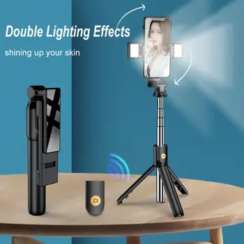 

Portable Selfie Stick Multifunction Selfie Stick Fill Light Ring Foldable Tripod Bluetooth Remote Shutter For Photo Live Video
