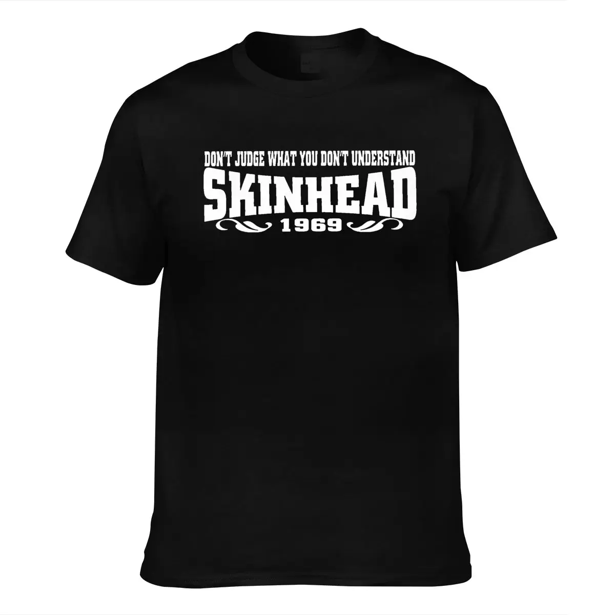 

New Loose Cotton T-shirts for Men Cool Tops T Shirts Skinhead T-shirt Don't Judge What You Don't Understand Oi Ska 1969 Mens