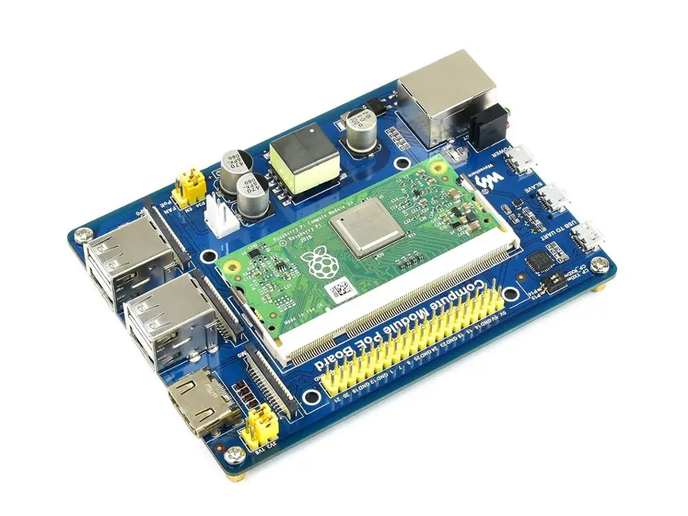 Плата ввода вывода для компьютера Waveshare с функцией PoE Raspberry Pi см3/CM3L/см3 +/см3 +