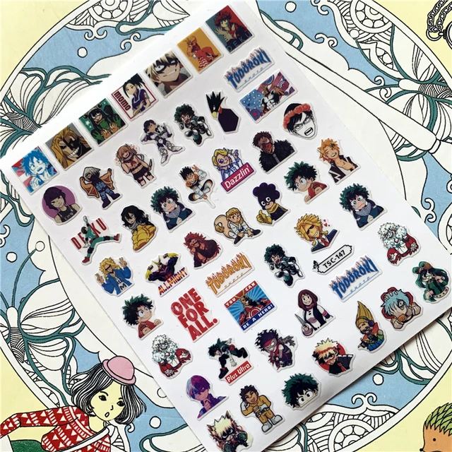 TSC-212 TSC-213 Cartoon anime character 3D Back glue Nail Art Stickers Decals Sliders Nail ornament decoration TSC-147 N