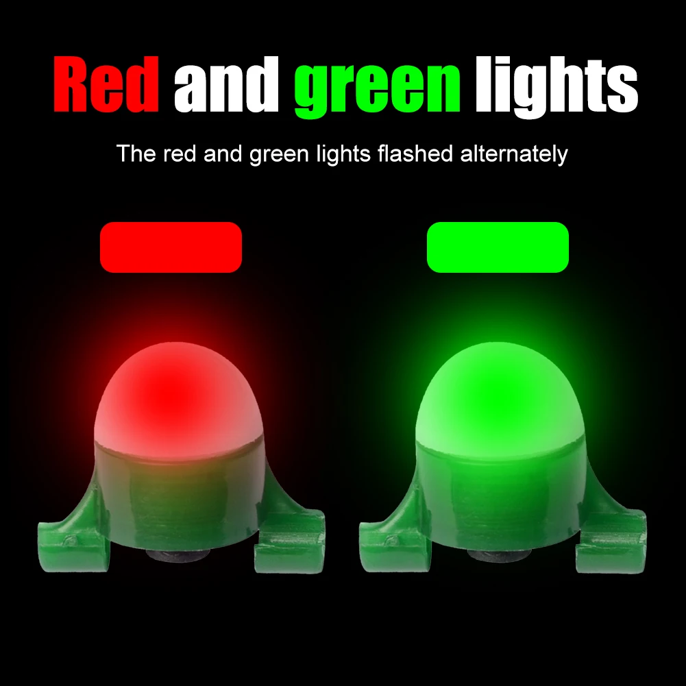 Alarma de pesca LED con punta de la varilla, luz de pesca nocturna de carpa, alarma de mordida de reconocimiento automático, accesorios de pesca con batería